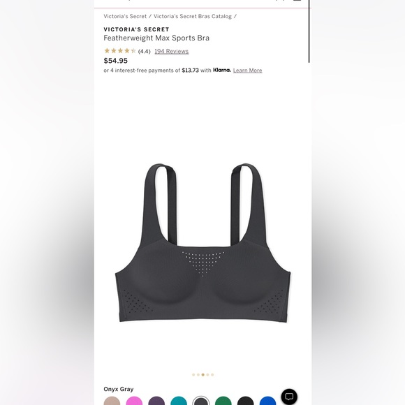 Victoria’s Secret Featherweight Max Sports Bra Gray 32DD (32E) BRAND NEW!! - Picture 4 of 7